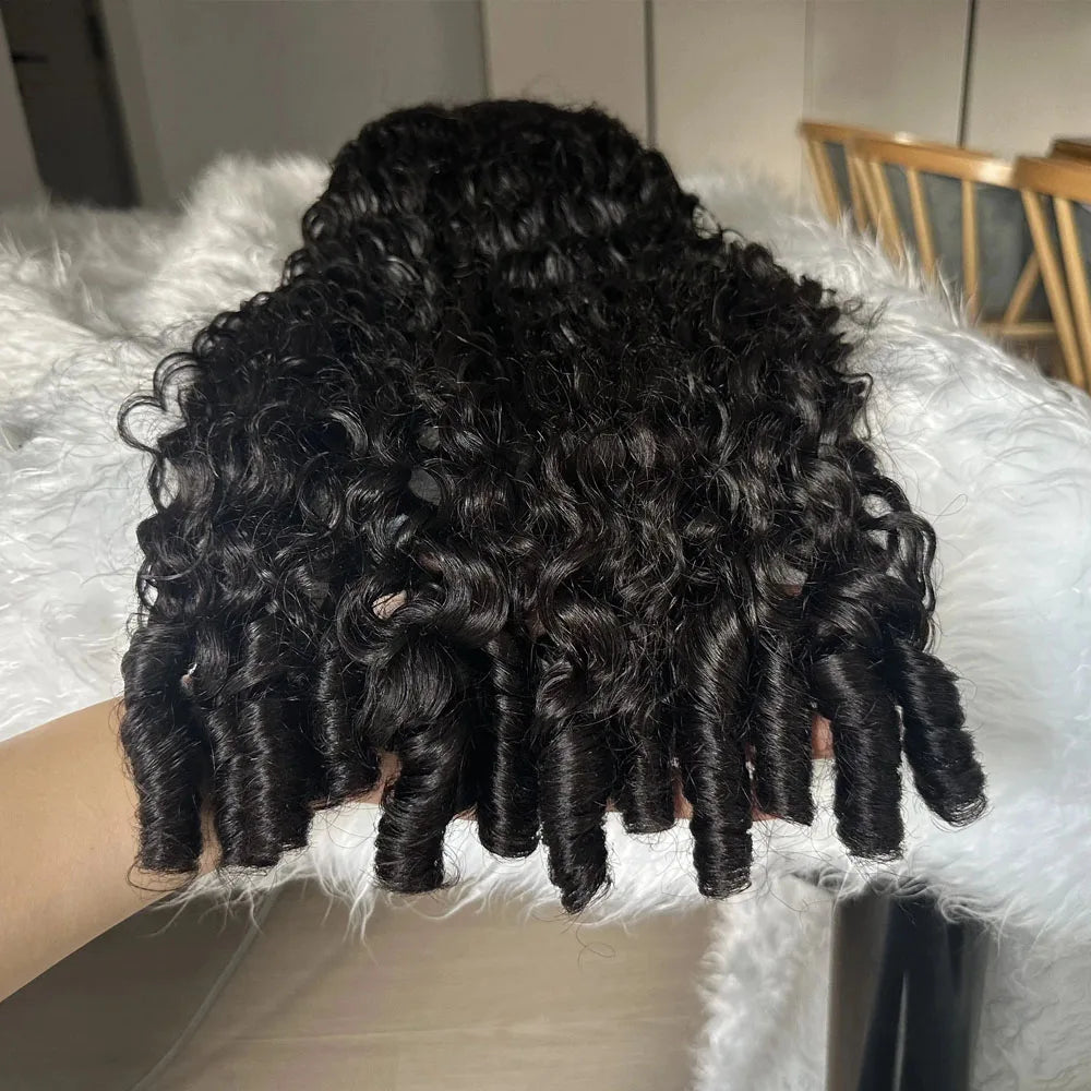 Vietnamese Burmese Curly Glueless Human Hair Wigs Wear And Go 13x6 13x4 360 HD Full Lace Frontal Wig Lace Front Human Hair Wigs