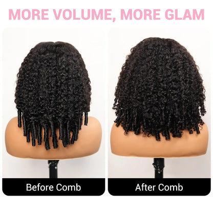 Vietnamese Burmese Curly Glueless Human Hair Wigs Wear And Go 13x6 13x4 360 HD Full Lace Frontal Wig Lace Front Human Hair Wigs