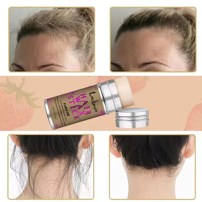 LOCKMIO 75g Hair Wax Stick With Castor Oil Tames Frizz Smooth Flyaways Strong Hold Edge Styling Finishing Broken Hair Pomade Wax