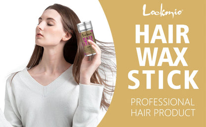 LOCKMIO 75g Hair Wax Stick With Castor Oil Tames Frizz Smooth Flyaways Strong Hold Edge Styling Finishing Broken Hair Pomade Wax