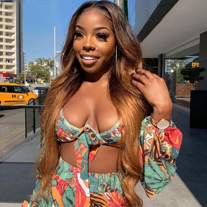 Ombre Color Body Wave Human Hair Bundles with closure Brazilian human hair 1b/4/27 Hair Weave Bundles human Hair Extension 4x4